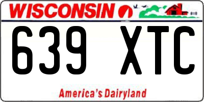 WI license plate 639XTC