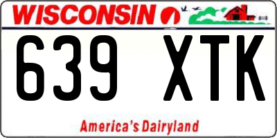 WI license plate 639XTK