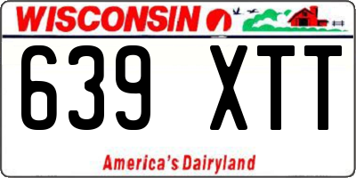 WI license plate 639XTT