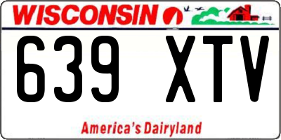 WI license plate 639XTV