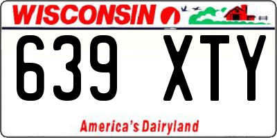 WI license plate 639XTY