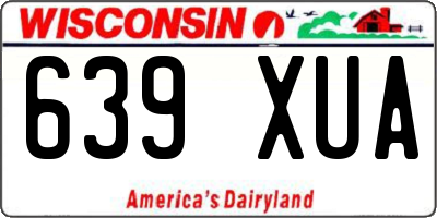 WI license plate 639XUA