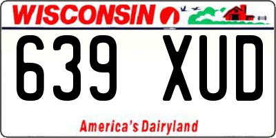 WI license plate 639XUD