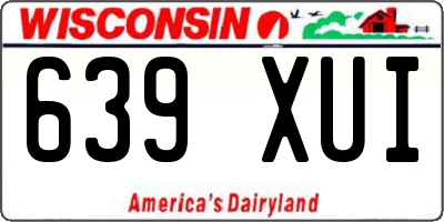 WI license plate 639XUI