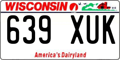WI license plate 639XUK