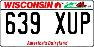 WI license plate 639XUP
