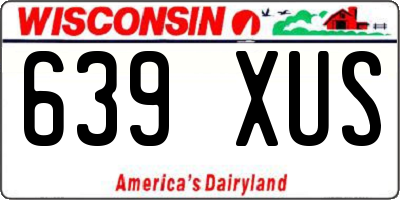 WI license plate 639XUS
