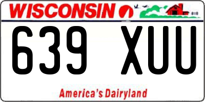 WI license plate 639XUU