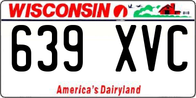 WI license plate 639XVC