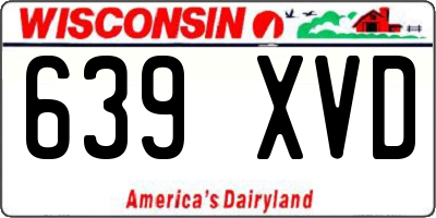 WI license plate 639XVD