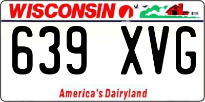 WI license plate 639XVG