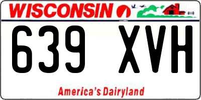 WI license plate 639XVH