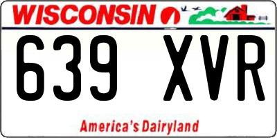 WI license plate 639XVR