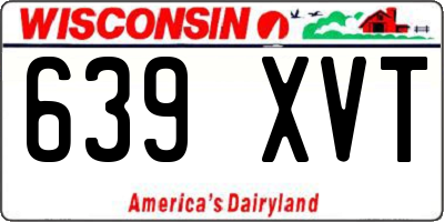 WI license plate 639XVT