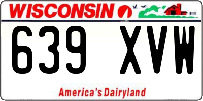 WI license plate 639XVW