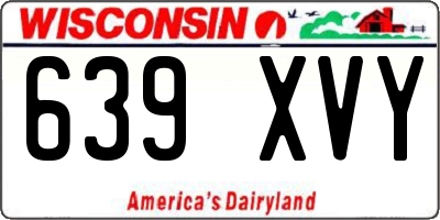 WI license plate 639XVY