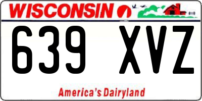 WI license plate 639XVZ