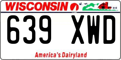 WI license plate 639XWD