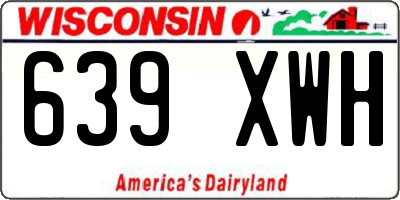 WI license plate 639XWH