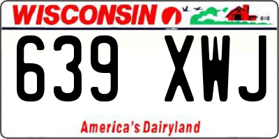 WI license plate 639XWJ