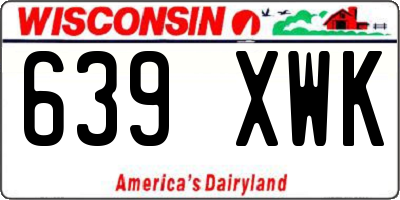 WI license plate 639XWK