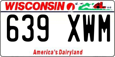 WI license plate 639XWM
