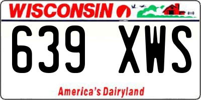 WI license plate 639XWS