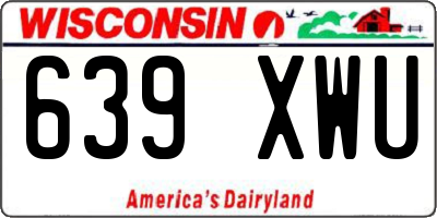 WI license plate 639XWU