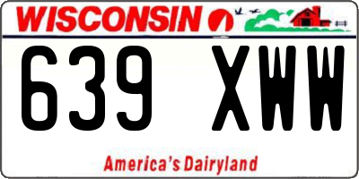 WI license plate 639XWW