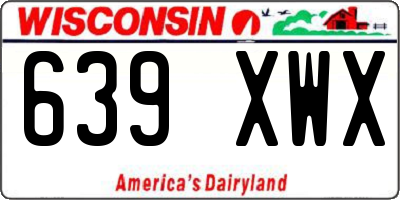 WI license plate 639XWX