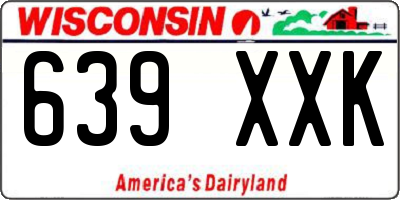 WI license plate 639XXK