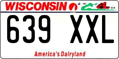 WI license plate 639XXL