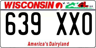 WI license plate 639XXO