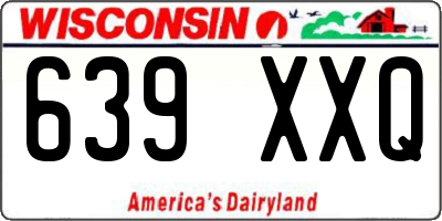 WI license plate 639XXQ