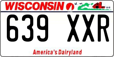 WI license plate 639XXR