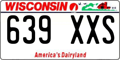 WI license plate 639XXS
