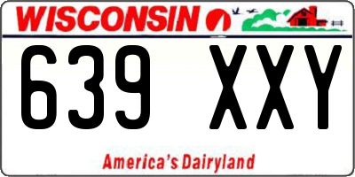 WI license plate 639XXY