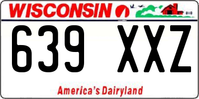 WI license plate 639XXZ