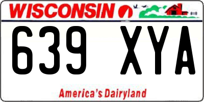 WI license plate 639XYA
