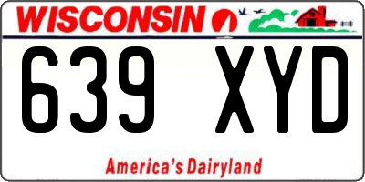 WI license plate 639XYD