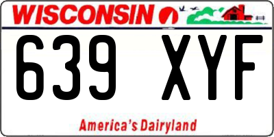 WI license plate 639XYF
