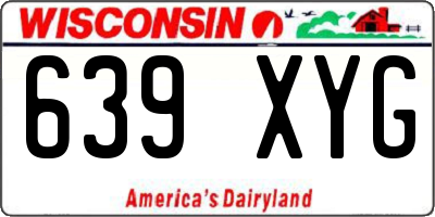 WI license plate 639XYG