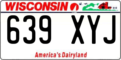 WI license plate 639XYJ