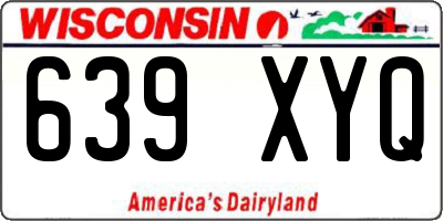 WI license plate 639XYQ