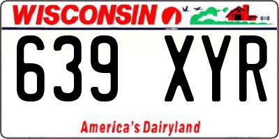 WI license plate 639XYR