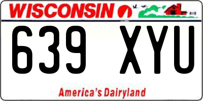 WI license plate 639XYU
