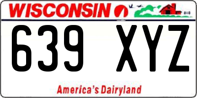 WI license plate 639XYZ