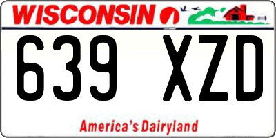 WI license plate 639XZD