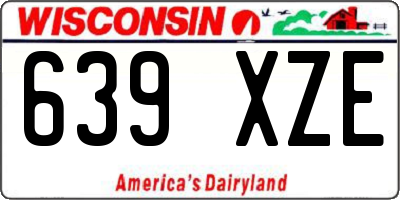 WI license plate 639XZE