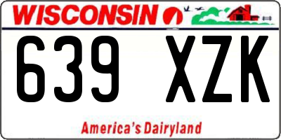 WI license plate 639XZK